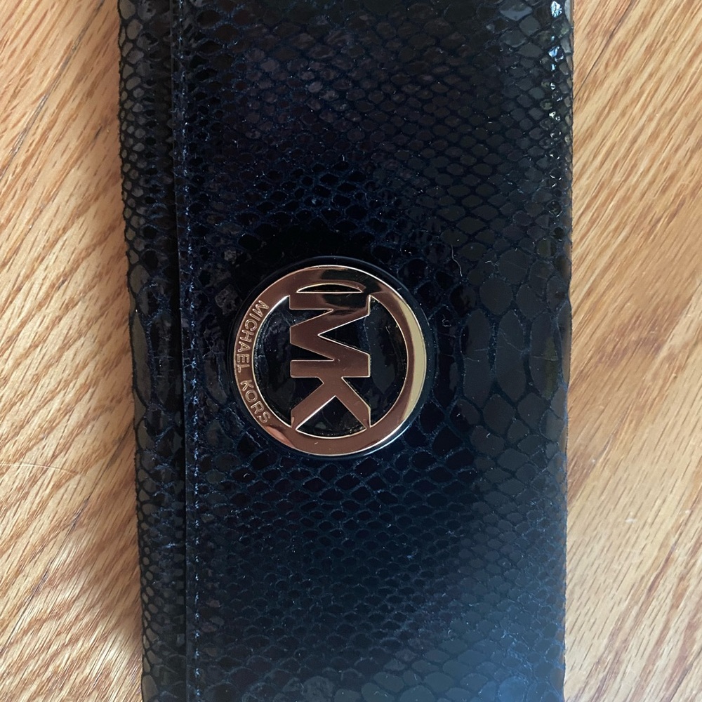 Michael Kors Black Textured Wallet